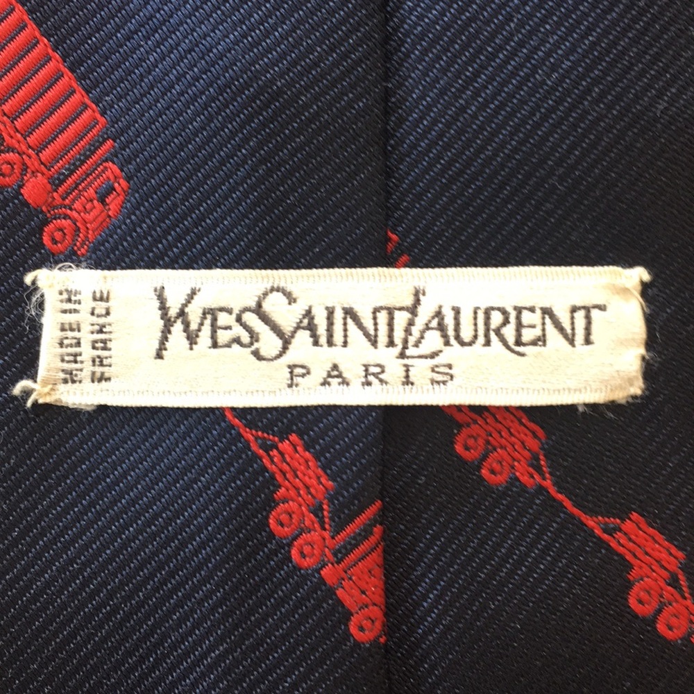 Yves Saint Laurent PARIS Vintage Mens Necktie - Picture 4 of 5